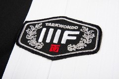 MOOTO 3F Woman Taekwondo Uniform Black V-Neck Female Dobok TKD