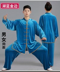Women Men Martial Arts Uniform Yoga Tai Chi Sets Tang Kung Fu Suit Outfit Thicke