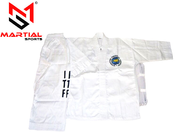 Martial Sports Traditional Taekwondo ITF Gi – White – Free Belt – Free Shipping