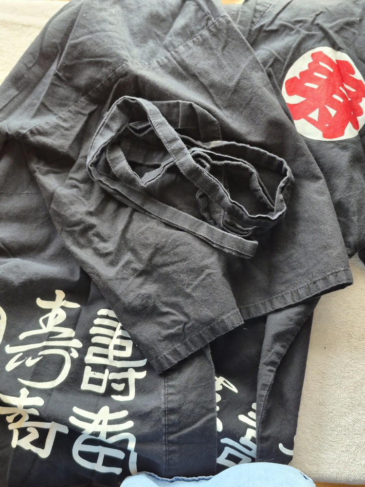 Marny Tokyo Black Karate Gi Uniform 100% Cotton Made in Japan Adult Unisex 35 in