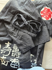 Marny Tokyo Black Karate Gi Uniform 100% Cotton Made in Japan Adult Unisex 35 in