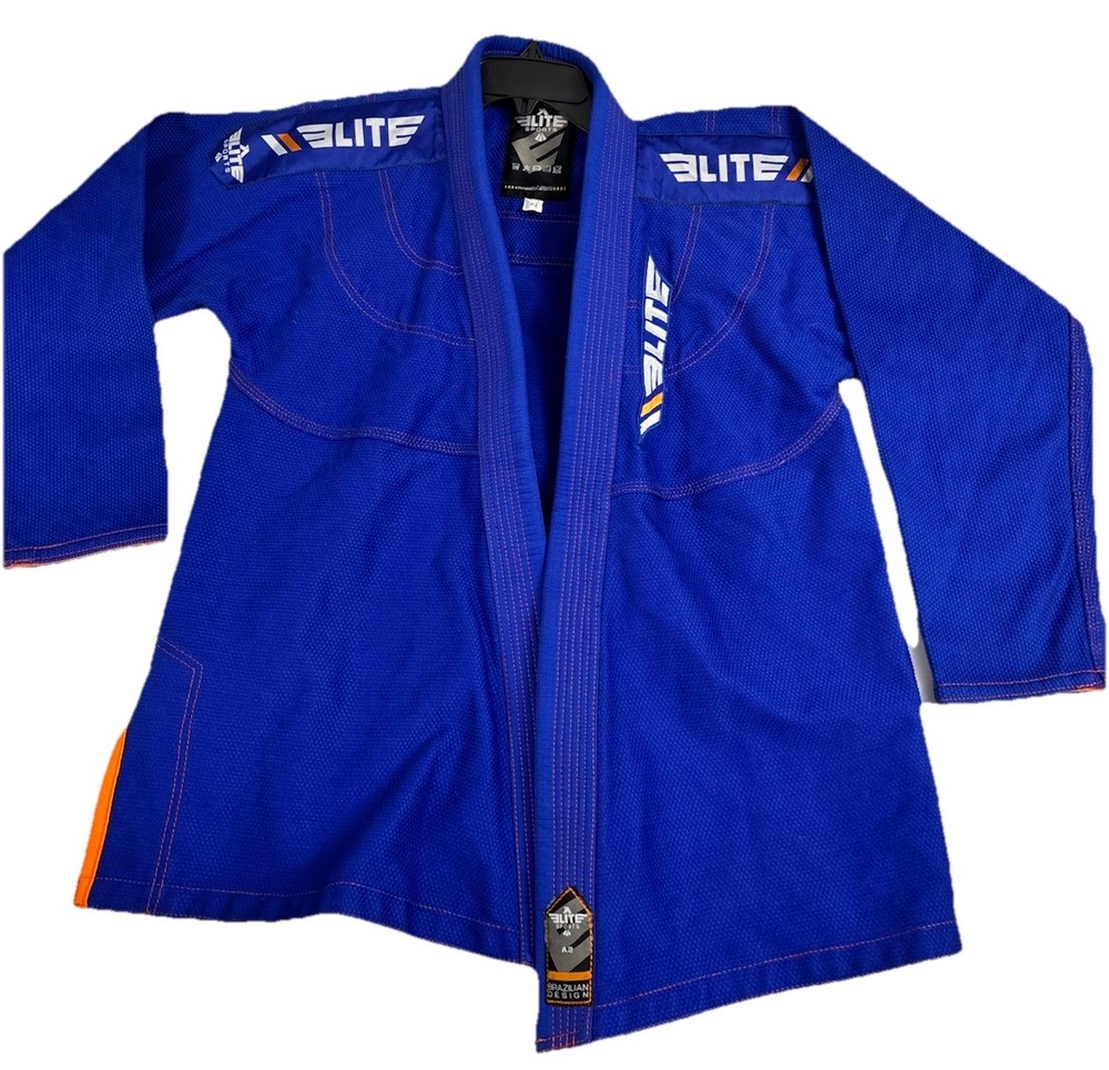 Elite Sports BJJ Gi A2 Blue Brazilian Jiu Jitsu Kimono Training Uniform Jacket