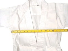KI Martial Arts Uniform Set Karate Taekwondo Jacket Pant Belt White Sz 000 Child
