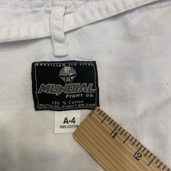 brazilian jiu jitsu gi White size A-4 Mundial fight co