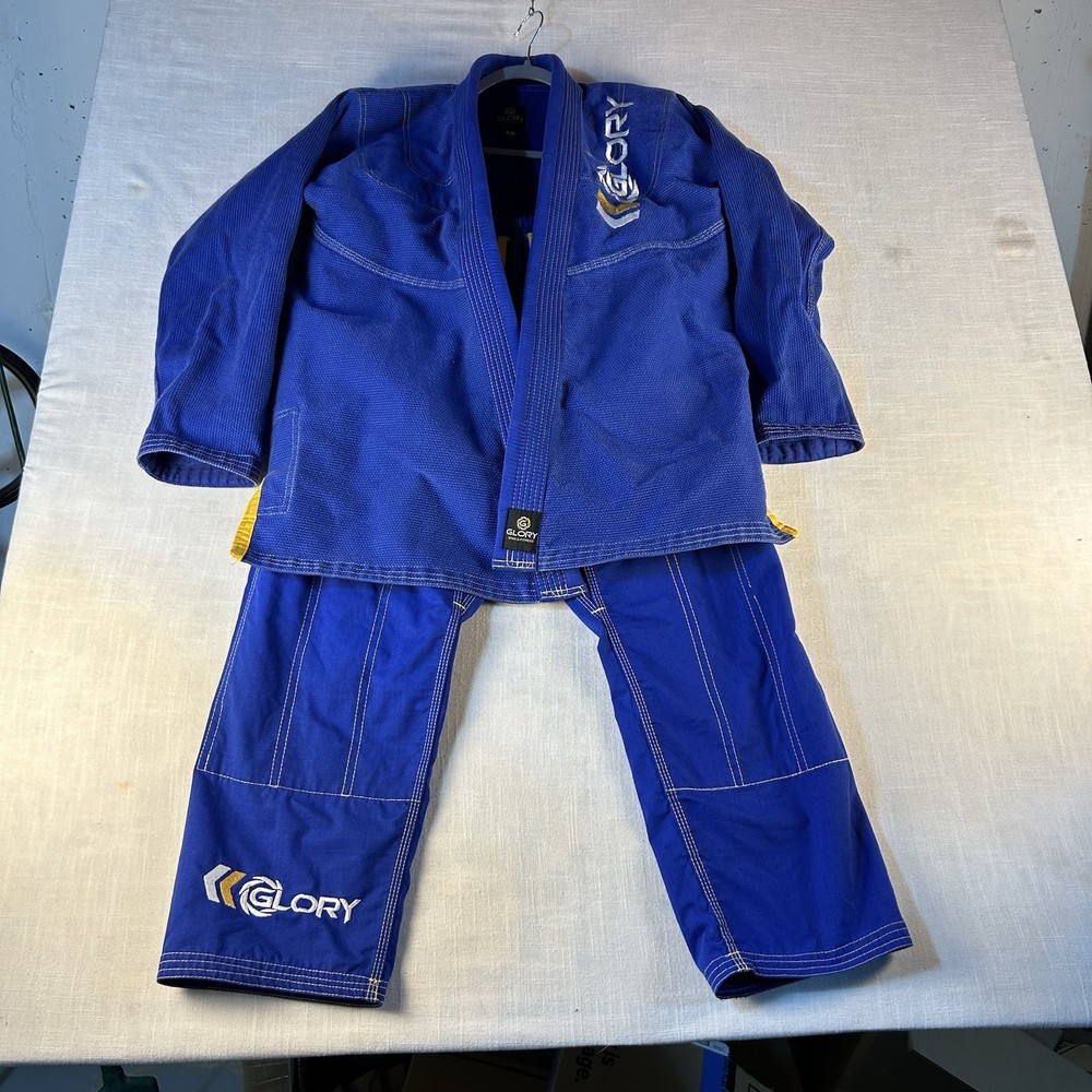 Jiu Jitsu Gi A0 Glory Blue/yellow Karate Kickboxing Kimono Martial Art Set