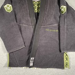 Kingz Balistico BJJ Gi Jacket A2 Large Gray Mens Jiu Jitsu Kimono Carlson Gracie