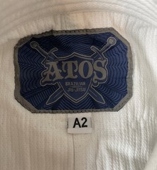 Men’s White Atos BJJ GI + Rash Guard Set Size A2