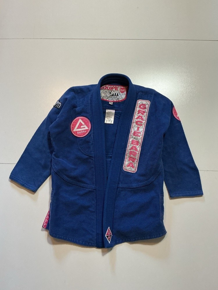Gracie Barra Storm Gi Blue Weave Jiu Jitsu Uniform Kimono Jacket Sz. F2