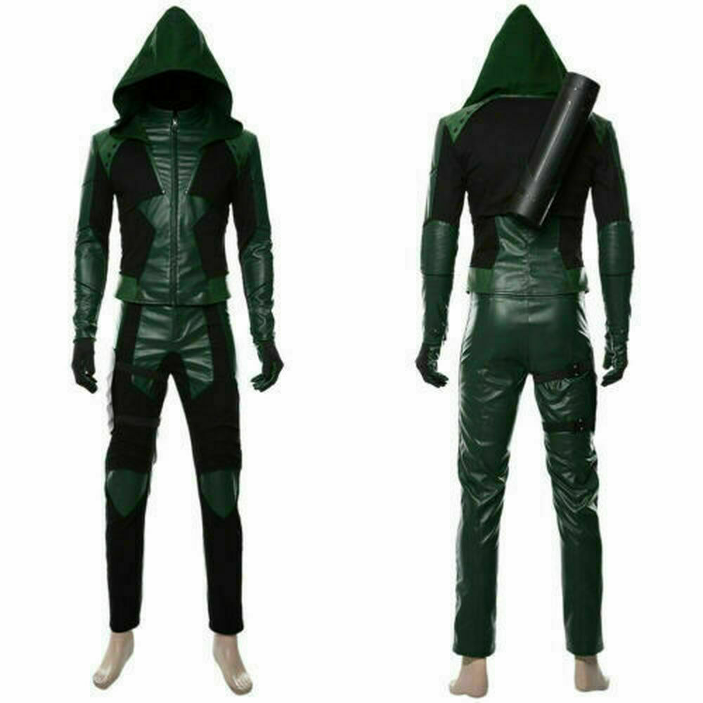 Green Arrow Season 8 Oliver Queen Cosplay Coat/Jacket Full set Costume；