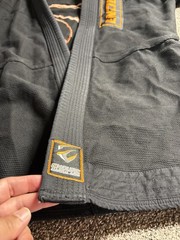 Edure Sport BJJ Gi Jiu Jitsu Uniform Set Mens A3/XL Black Martial Arts Fightwear
