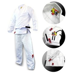 New Jiu Jitsu BJJ Mid Weight Preshrunk Uniform Gi Zeus White Belt Included Kids