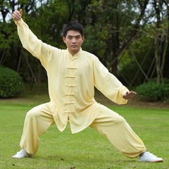 Men Women Tai Chi Suit Kung Fu Shirt Pants Chinese Wushu Uniform Martial Arts AU