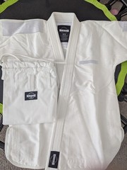 SIMGO White Jiu-Jitsu Gi Uniform Set A1S Martial Arts Training Suit