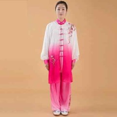 Women Silk Satin Chinese Tai Chi Suit Female Kung Fu Wushu Martial Arts Uniform