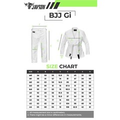 BJJ Gi Brazilian Jiu Jitsu light 350 gsm Grappling Judo Kimono Uniform by Javson