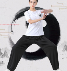 Men Women Chinese Tai Chi Uniforms Kung Fu Wushu Martial Arts Exercise Clothing