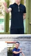 New autumn short sleeve men’s middle-aged Chinese style martial arts clothes