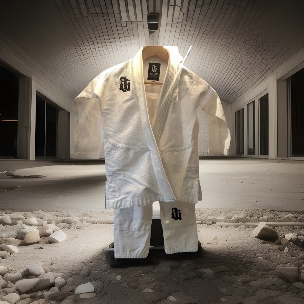 War Tribe Kids BJJ Gi C0 White Youth Brazilian Jiu Jitsu Uniform Martial Arts