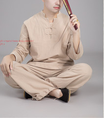 Linen Unisex Chinese Tai Chi Uniforms Kung Fu Clothing YOGA Fitness Zen Clothes