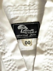 Hawk Karate Gi Martial Arts Uniform White Size 00 Kids Youth Full Suit Taekwondo