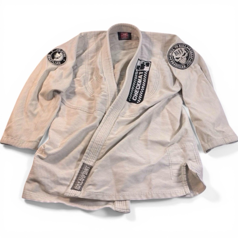 Breakpoint BJJ Gi Jacket A3 White Checkmat Brazilian Jiu Jitsu Top