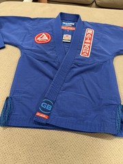 Gracie Barra Equipe Kids Jiu-Jitsu Gi Set Jacket Pants Blue Size Y6-TRAIN-LITE