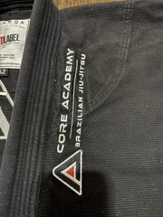 Maeda Red Label A2 Core Academy BJJ Kimono Jacket Top Black Brazilian Jiu-Jitsu