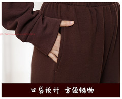 Fall Winter Unisex Meditation Monk Thicken uniform Warm Lay Zen flannel Outfits