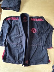 Sanabul A1 Adult Black Red Jiu Jitsu Set Gi BJJ Jacket Kimono And Pants