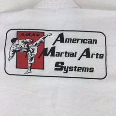 American Martial Art systems AMAS Logo Jacket Child Size 00/130 Great Condition