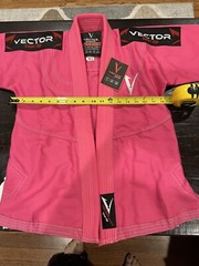 Vector Sports Kids Brazilian Jiu Jitsu BJJ Gear Up, Pink Jacket New! No Belt