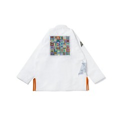 Albino and Preto Batch #108: Stained Glass BJJ Kimono 450 gsm White BJJ Gi