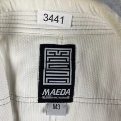 Maeda Kids BJJ Gi Jacket Size M3 White Jiu Jitsu Performance MMA Karate Utility