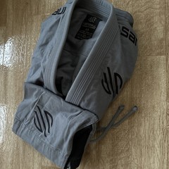 Sanabul Gi BJJ Jiu Jitsu Top & Pants Set Grey Gray Size A1 Heavy Cotton Grapple
