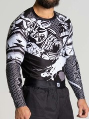 Fuji MMA BJJ Jiu Jitsu Long Sleeve LS Rashguard Rash Guard – Musashi Black/White