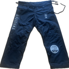 Trujitsu Jujitsu Black Training Pants Size A0 Drawstring Gi Kimono