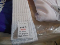 gi tae kwondo uniform NEW unused in package Size 00 / 130 elastic tie waist