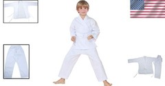 Professional White Karate Uniform for All Sizes Includes Free Belt with Purchase