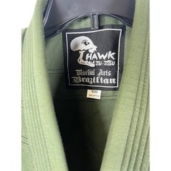 Hawk Jiu Jitsu Brazilian Martial Arts Gi Jacket Olive Green K00 100% Cotton