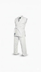 White Sleeveless Karate Gi | Lightweight Martial Arts Uniform | With Free belt