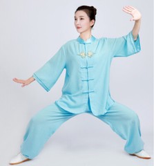 Summer Breathable Short Sleeve Kung Fu Shirts Wing Chun Training Vintage Sport