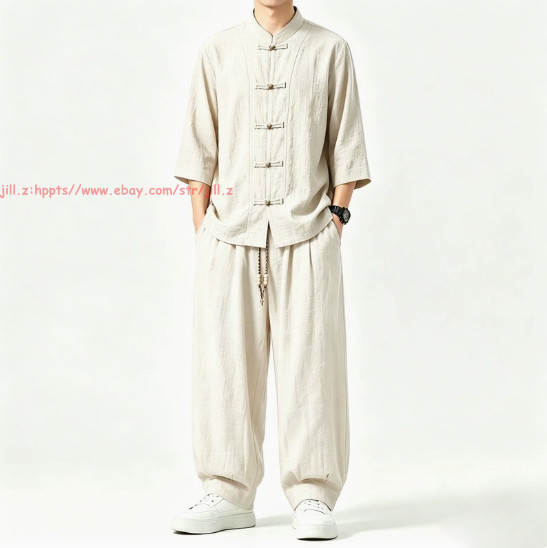 Men Tang Suit Traditional Kung Fu Tai Chi Uniform Cotton linen martial arts Suit