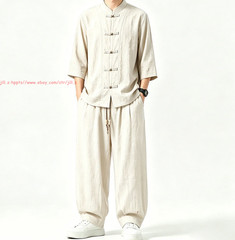 Men Tang Suit Traditional Kung Fu Tai Chi Uniform Cotton linen martial arts Suit