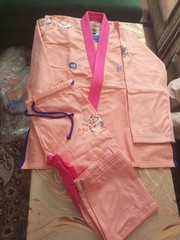 Albino & Preto BJJ Gi Year of the Dragon Noreen Peach Jiu Jitsu Kimono 450GSM