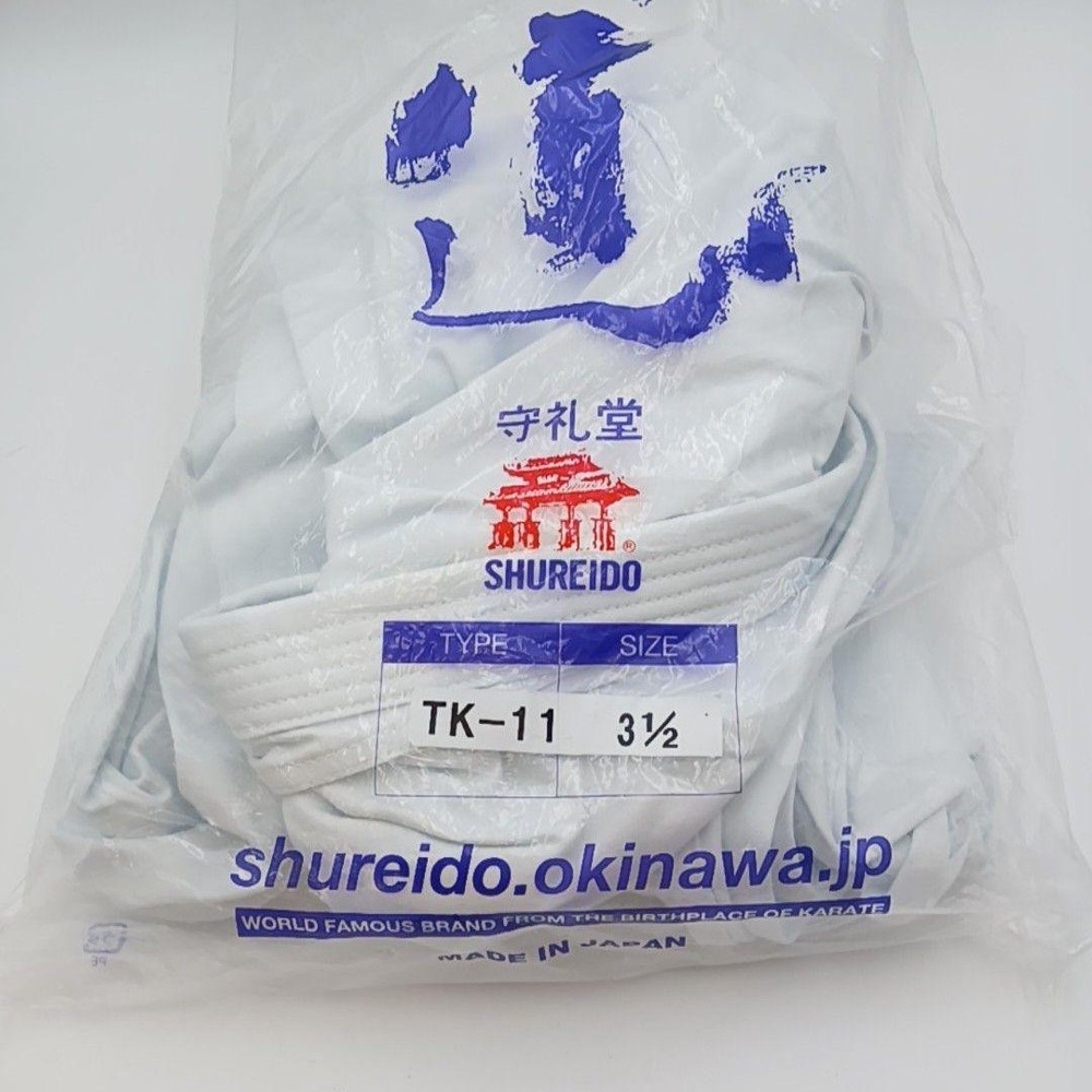 Shureido Tournament Karate Gi Men M 3.5 White TK-11 Made In Japan New Uniform