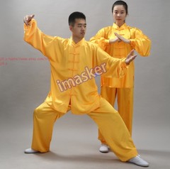 Unisex Korean Silk Tai Chi Suit Kung Fu Uniform Martial Arts Performance Clothes