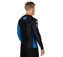 Fuji Mount MMA BJJ Jiu-Jitsu LongSleeve Long Sleeve LS Rashguard – Blue
