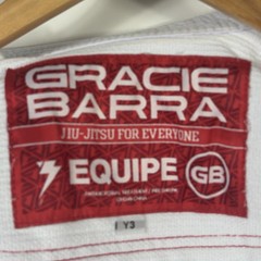 Gracie Barra Kimono/Gi Jacket Youth Size Y3 White Storm MMA Jiu Jitsu