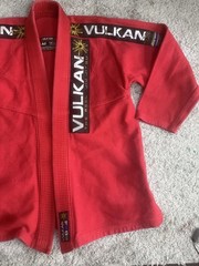 VULKAN Brazilian Jiu Jitsu GI Pro Light Size A0 Red Jacket Top Men’s