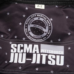 Steel City Martial Arts Jiu Jitsu Gi Mens Large A2 Black BJJ Kimono Set